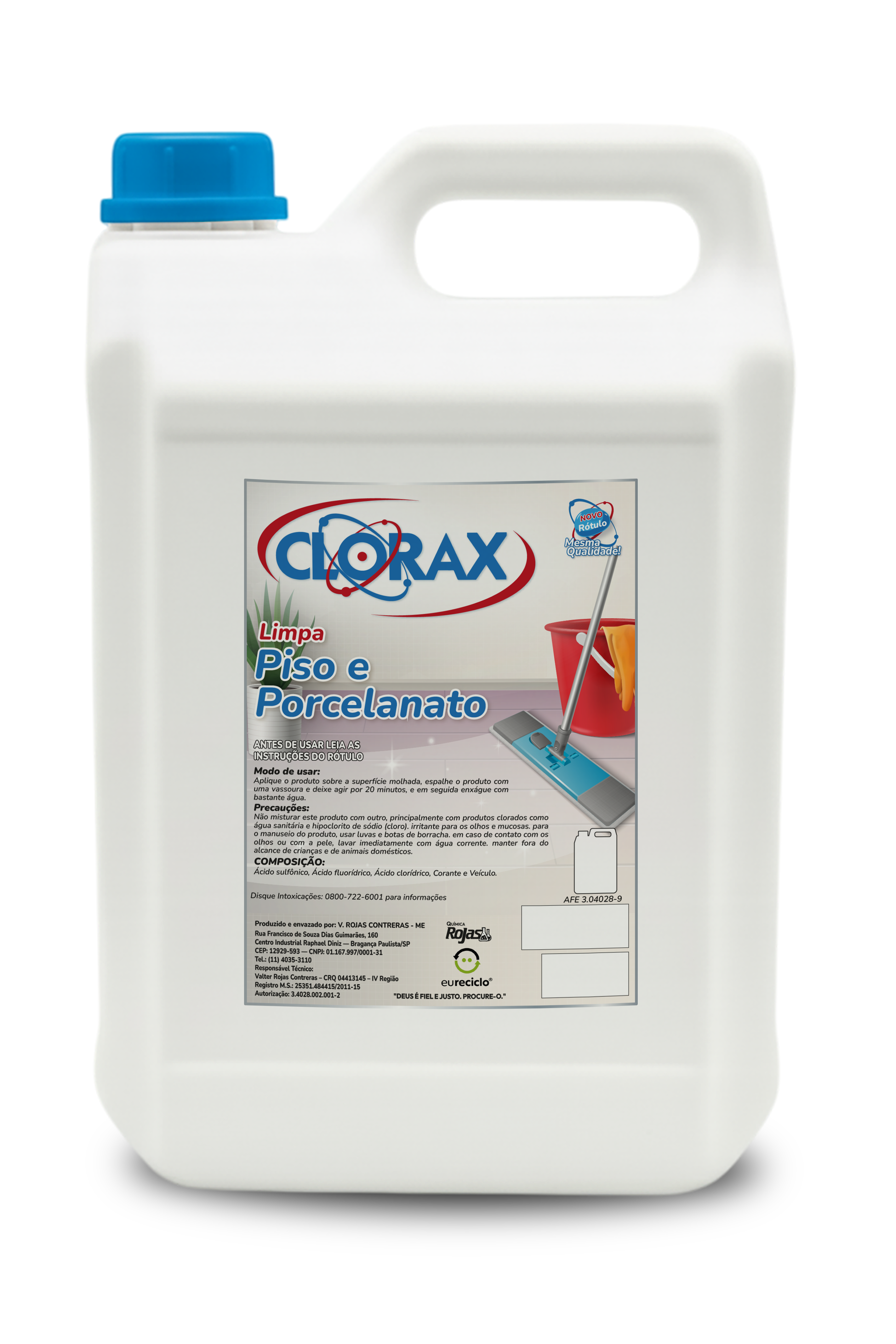 Garrafa de 5L do produto Limpa Pisos e Porcelanato